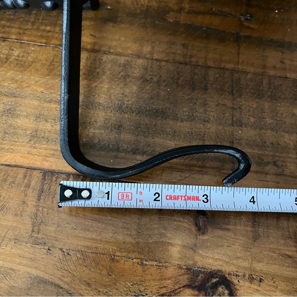 Vintage Cast Iron Snowman Stocking Holder Hanger Hook Shelf Mantle Metal Heavy - Picture 8 of 8